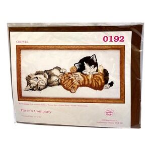 Creative Circle Threes Company Kittens‎ Crewel Sewing Kit New Sealed Cats